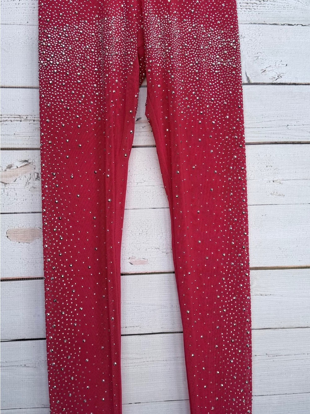 ✨ Radiant Rhinestone 2-Piece Mesh Set – Red ✨ - Picture 7 of 15